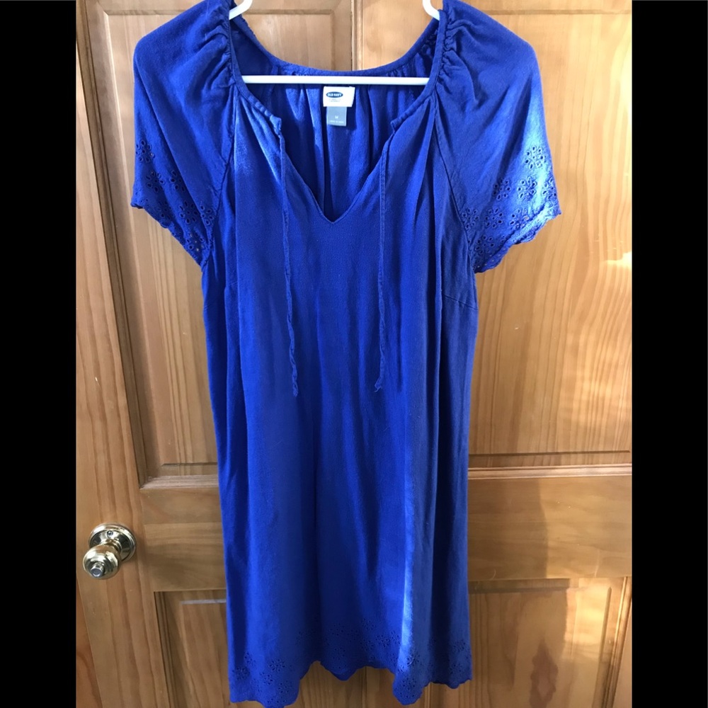 Old Navy Royal Blue Eyelet Dress